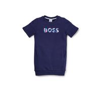 BOSS Robe t-shirt en molleton pour enfant, avec logo 3D - Style J12208/86806A, J12208 Bleu foncé 150
