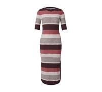 BOSS Robes en maille 'Etanah' brun foncé / rose ancienne / blanc cassé, Taille S