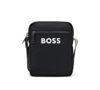 BOSS Sac à bandoulière en tissu structuré avec logo en relief - Style Catch_3.0_NS_Zip, 50511961 Noir pcs.