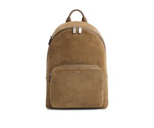 BOSS Sac à dos en cuir suédé à monogrammes embossés - Style New Crosstown_SM_Bck, 50558099 Beige pcs.