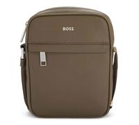 BOSS Sac à épaule bandoulière kaki en cuir pour homme - Zair Reporter With Zip Open Green 315801