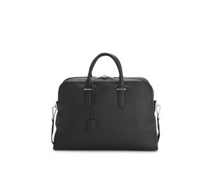 BOSS Sac de voyage en cuir grainé avec logo en relief - Style Madison-B1_Holdall, 50548231 Noir pcs.