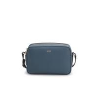 BOSS Sac porté croisé en cuir grainé avec logo - Style Lenah Crossbody, 50547733 Bleu pcs.