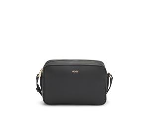 BOSS Sac porté croisé en cuir grainé avec logo - Style Lenah Crossbody, 50547733 Noir pcs.