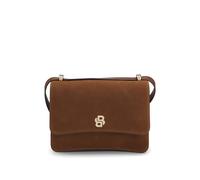 BOSS Sac porté croisé en cuir suédé à monogramme Double B - Style BOSS BEYOND Crossb S, 50557961 Marron pcs.