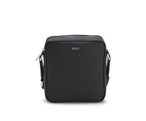 BOSS Sac reporter avec lettres logo argentées - Style Northon_NS zip, 50567390 Noir pcs.