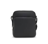BOSS Sac reporter en cuir italien avec logo en relief - Style New Crosstown_NS Zip, 50529288 Noir pcs.