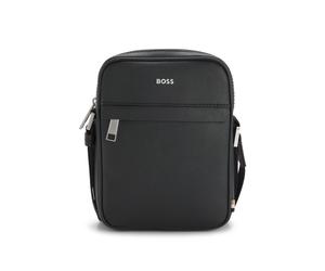 BOSS Sac reporter en similicuir à logo - Style Zair_NS zip, 50483566 Noir pcs.