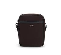 BOSS Sac reporter en toile avec lettres logo - Style Dakkar_NS Zip, 50558401 Marron foncé pcs.