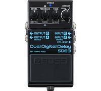 Pédale SDE-3 Dual Digital Delay BOSS | Le son authentique du légendaire SDE-3000 Roland | Une pédale compacte | De nouvelles fonctions polyvalentes | Des temps de delay jusqu'à 1600 ms | MIDI In/Out