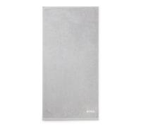 BOSS Serviette de bain en coton avec logo brodé en contraste - Style EDGE Lichen Bath towel 070, BTOW-EDGE Argent ONESI