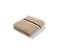 Boss Home Bath Towel With Stripe Detail Beige Serviette de bain Unisex