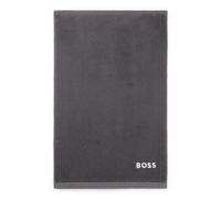 BOSS Serviette de toilette en coton avec logo brodé en contraste - Style EDGE Galaxy Guest towel 040, GUEST-EDGE Gris sombre ONESI