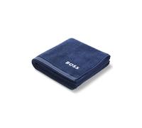 BOSS Serviette de toilette en coton avec logo brodé en contraste - Style EDGE Galaxy Handtowel 050, HTOW-EDGE Bleu foncé ONESI