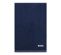 BOSS Serviette de toilette en coton avec logo brodé en contraste - Style EDGE White Guest towel 040, GUEST-EDGE Bleu foncé ONESI