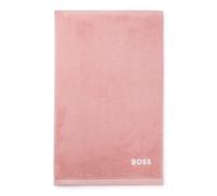 BOSS Serviette de toilette en coton avec logo brodé en contraste - Style EDGE White Guest towel 040, GUEST-EDGE Rose clair ONESI
