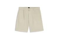 BOSS Short avec plis et taille confort - Style Chino_ST_Short_1, 50567353 Beige clair 36