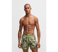 BOSS Short de bain à imprimé intégral et badge logoté - Style Piranha, 50508844 Vert 4XL
