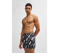 BOSS Short de bain à imprimé intégral et cordon de serrage - Style Vibe, 50518968 Gris sombre XL
