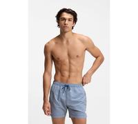 BOSS Short de bain à micro-imprimé et badge logoté - Style Vibe, 50518968 Bleu XXL