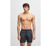BOSS Hommes Paisley AOP Short de Bain à Motif Cachemire et Logo en Gomme