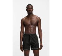 BOSS Short de bain à rayures imprimées avec logo - Style Vital_Trunks, 50561175 Noir M
