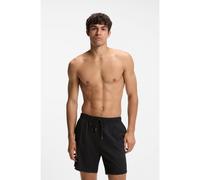 BOSS Short de bain en seersucker stretch à séchage rapide - Style Relax_Trunk, 50561184 Noir M
