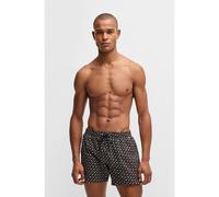 BOSS Short de bain entièrement doublé en tissu à séchage rapide à imprimé monogramme - Style Manu new, 50515720 Noir M