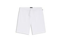 BOSS Short de pyjama en coton mélangé avec logo brodé - Style Waffle Shorts, 50535884 Blanc L