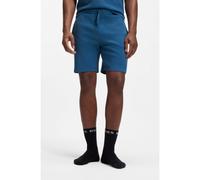 BOSS Short de pyjama en coton mélangé avec logo brodé - Style Waffle Shorts, 50535884 Bleu S