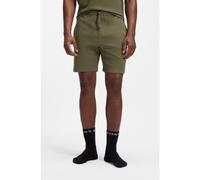 Hugo Boss Short de pyjama homme Open Green 350, coton mélangé, logo brodé, XL