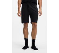 BOSS Short en molleton de coton avec rayures et logo - Style Authentic Shorts, 50554778 Noir XL