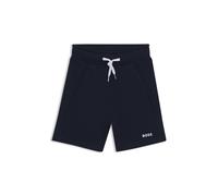 BOSS Short en polaire de coton mélangé à logo imprimé pour enfant - Style J51993/84906A, J51993 Bleu foncé 102