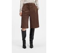 BOSS Short Regular en suédine avec plis sur le devant - Style C_Talarina4, 50572595 Marron 44