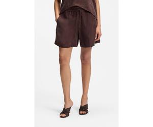 BOSS Short Regular Fit en toile avec taille à cordon de serrage - Style Tomica, 50568332 Marron foncé 40