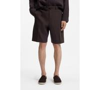 BOSS Short Relaxed en lin technique lavable - Style P-Peter-RDS-S-WG-262, 50561983 Marron foncé 46