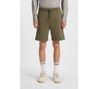 BOSS Short Relaxed en molleton de coton avec badge logoté - Style Sewalk, 50511726 Olive L
