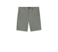 BOSS Short Slim en twill de coton stretch - Style Chino-slim-Shorts, 50536723 Gris 36