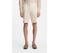BOSS Short Tapered en lin avec plis devant - Style H-Perin-DPLDTL-S-262, 50561858 Beige clair 46