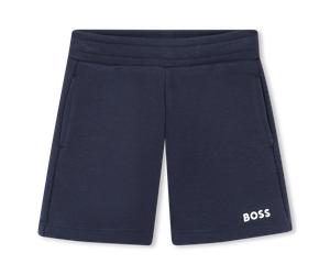 Boss - Short Uni Molletonné - Bleu Cargo - Garçon - 18 Mois