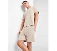 BOSS Short de pyjama Waffle Shorts en coton mélangé avec logo brodé Beige L Homme