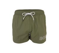 BOSS Shorts de bain 'Mooneye' olive / blanc, Taille M