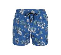 BOSS Shorts de bain 'Piranha' bleu / bleu cyan / noir / blanc, Taille XL