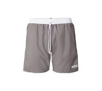 BOSS Shorts de bain 'Starfish' gris foncé / blanc, Taille L