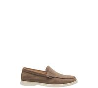 Hugo Boss Mocassins Sienne Loaf Homme Cuir suédé Logo gravé en creux Beige 42