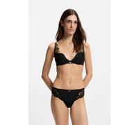 BOSS Slip en dentelle avec détails plissés en mesh - Style BRIEF_BLOSSOM, 50556187 Noir M