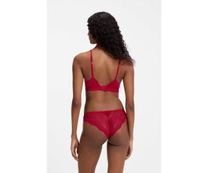 BOSS Slip en dentelle avec détails plissés en mesh - Style BRIEF_BLOSSOM, 50556187 Rouge XL