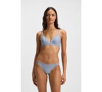 BOSS Slip en microfibre avec dentelle motif pivoine - Style BRIEF_ PEONY LACE, 50545063 bleu clair XS
