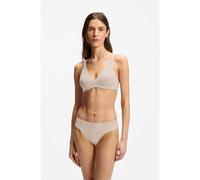 BOSS Slip taille basse avec plaquette dorée et dentelle monogramme - Style BRIEF_B LACE, 50566492 Beige clair S