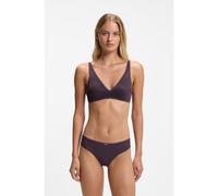 BOSS Slip taille basse avec plaquette dorée et dentelle monogramme - Style BRIEF_B LACE, 50566492 Violet foncé XS